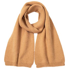 amokk Solid Winter Scarf for Girls Women Cold Weather Fashionable Knit Scarves (Almond)