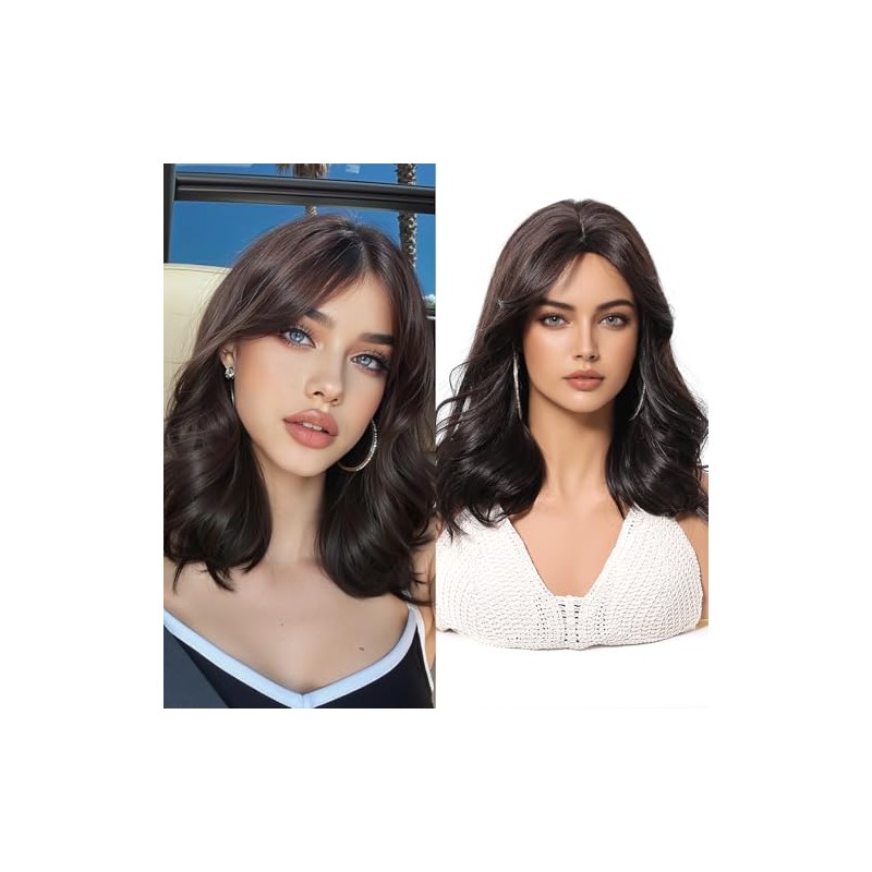 Peluca Bob Cabello Sintético Natural de 35cm, Estilo Moderno para