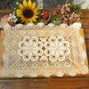 kilofly Crochet Cotton Lace Table Placemats Doilies Set, 4pc, Oblong,