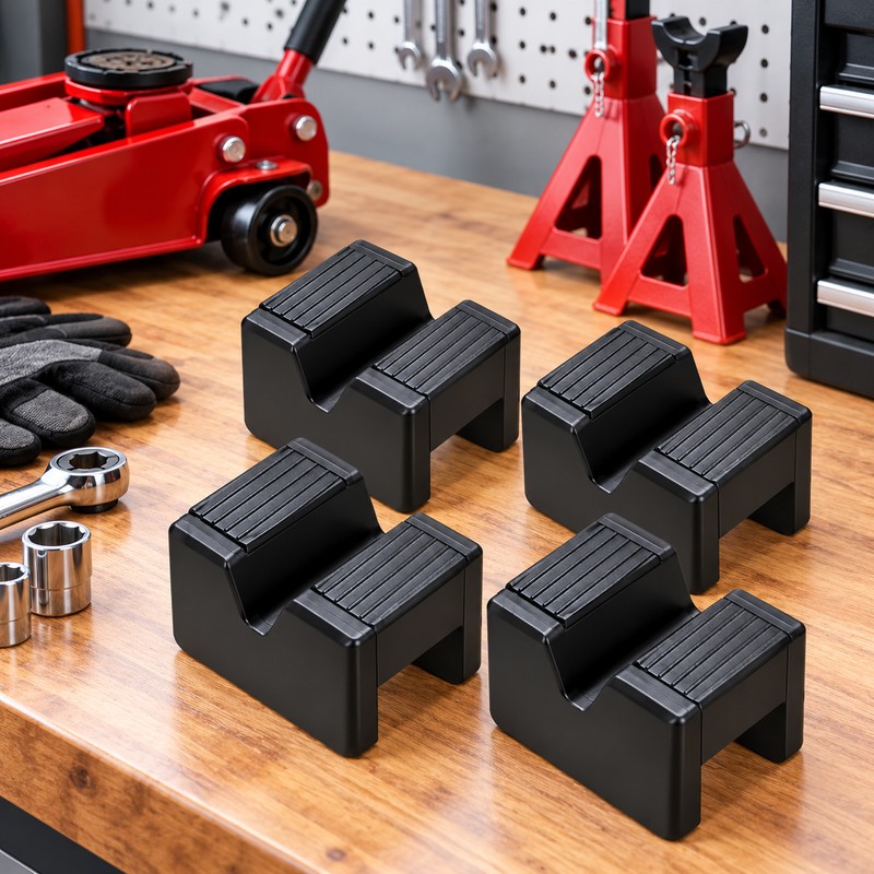 Car Jack Rubber Pad Car Slotted Lift Jack Stand Rubber