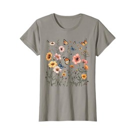 Vintage Flowers and Butterflies T-Shirt