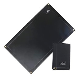 Fireproof Mat, 31.5 x 23.6 inches (80 x 60 cm), Instant Fire Resistant Temperature of 2222°F (1,200°C), Grommets, Fireproof Mat, Bonfire Sheet, Flameproof Sheet, Camping