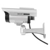 Fake Surveillance Camera Solar Powered Simulation Monitor with LED Flashing