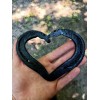 Hand Forged Large Horseshoe Heart Kissing Horses Handmade Western Decor