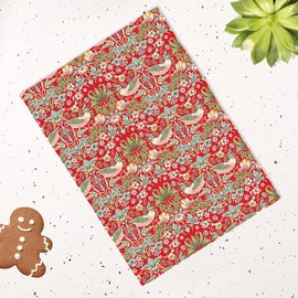 Lesser & Pavey The Leonardo Collection LP94971 William Morris Red Strawberry Thief Tea Towel
