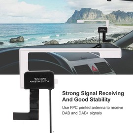 DAB DAB+ Radio Receiver Antenna, Car Digital Radio Receiver Car Radio Aerial with MCX Male Port