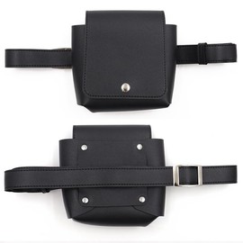 Golf Fanny Pack Golf Ball Case Golf Ball Holder with Belt, Black, Modern