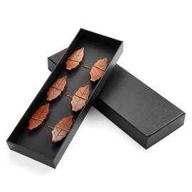 Set of 6 wooden chopsticks shelves with gift box, wooden chopsticks shelves, chopsticks holder, black chopstick holder, chopstick holder for chopsticks, chopsticks shelves chopstick rest