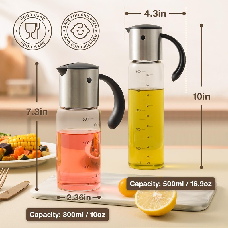 Vucchini Large Olive Oil Dispenser Bottle Kitchen Cooking Oil Dispenser