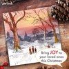 Christmas cards pack - Sunset snow scene, 10 Christmas cards
