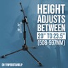 Shure by Gator Low-Profile Tripod Mic Stand with Adjustable Height
