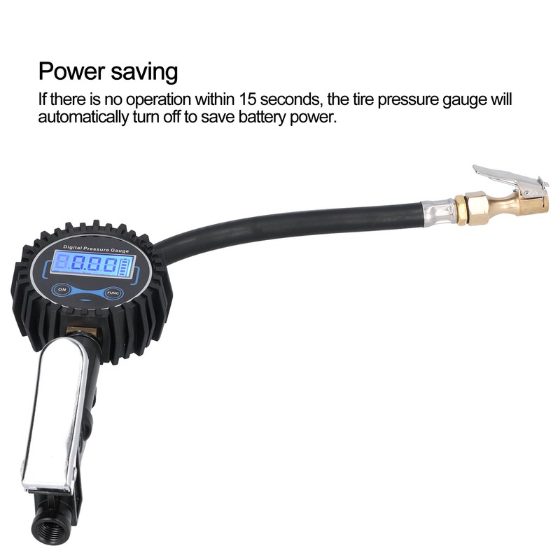 300PSI Tire Inflator Meter LCD Digital Display Inflation Pressure Gauge
