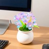 Purple Acrylic Phalaenopsis Small Potted Plants, Office Desktop Decoration, Car