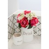 Admired By Nature 9 Stems Artificial Rose Hydrangea Mixed Bouquet,