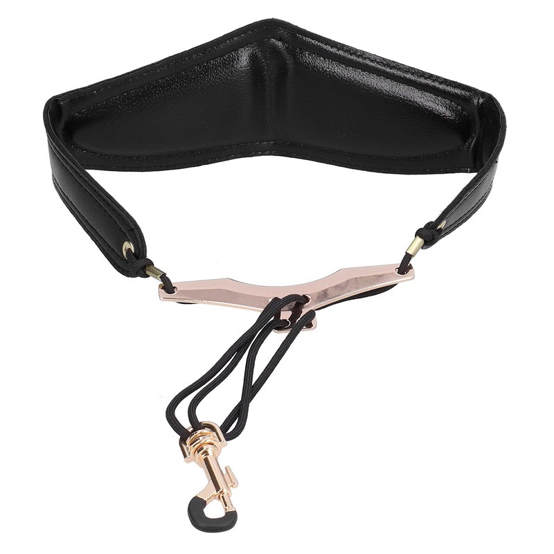Saxophone Neck Strap,PU Leather Sax Shoulder Harness Braces,Soprano Tenor Alto