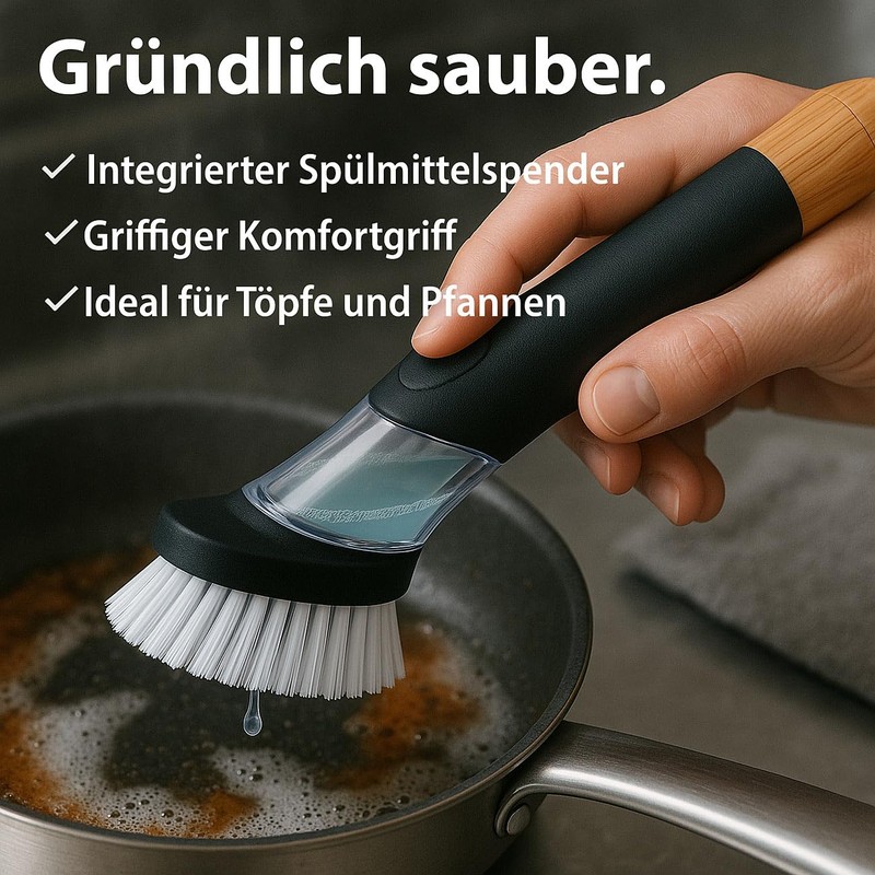 Sichler Haushaltsgeräte Zubehör zu 4er-Set Spülbürstenaufsätze für Spülbürste SPB-15 XXXXXXXXXX