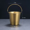 Mini Stainless Steel Pails Small Ice Bucket with Handle for