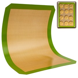 Baking Mat- Silicone Pastry Mat- Non-Slip Dough Mat- Fondant Mat- Non-Stick Kneading Mat- Bread Mat- Food Safe and Reusable Baking Mats- Silicone Mats for Baking by Tacken (16.5” x 11”)