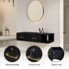 Salon Cabinet Black 15 Cm Particleboard With Hemp Surface Two