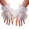 BLESSUME Lolita Lace Cuffs Steampunk Wrist Cuff Bracelet (White 10(1pr))