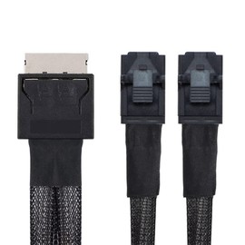 xiwai OCuLink PCIe PCI-Express SFF-8611 8X 8-Lane to Dual SFF-8643 HD 4X SSD Data Active Cable 50cm