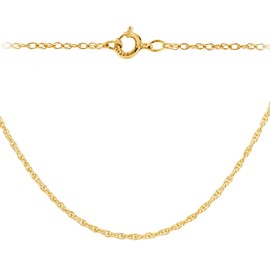 Carissima Gold Women's 9 ct Yellow Gold 0.4 mm Prince of Wales Chain Necklace of Length 41 cm/16 Inch