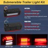 EXERAUO Boat Trailer Lights LED Kit, Submersible Boat Trailer Light,
