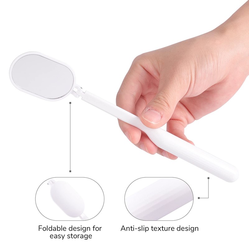 Miuffue Lash Mirror for Eyelash Extensions, 2inch Foldable Eyelash Mirror