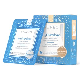 Foreo Máscara Facial H2Overdose Advanced Collection 2.0 UFO-Activated Hidratante con Ácido Hialurónico y Vitamina E para Todo Tipo de Piel Seca y Esca