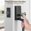 HOSOM Black Front Door Handle, Exterior Entry Door Handleset with