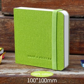 BetterJonny 10 * 10cm Square Watercolor Journal, 100% Cotton Watercolor Paper, 300GSM, Acid-Free, 30 Sheets, 60 Pages, Watercolor Paper Notebooks Travel Sketchbooks for Artists Adults Students(Green)