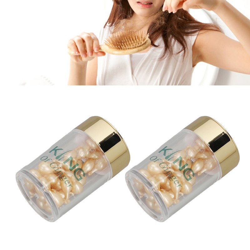 60pcs Ginger Hair Capsules Strengthen Deep Moisturizing Nourishing Prevent Hair