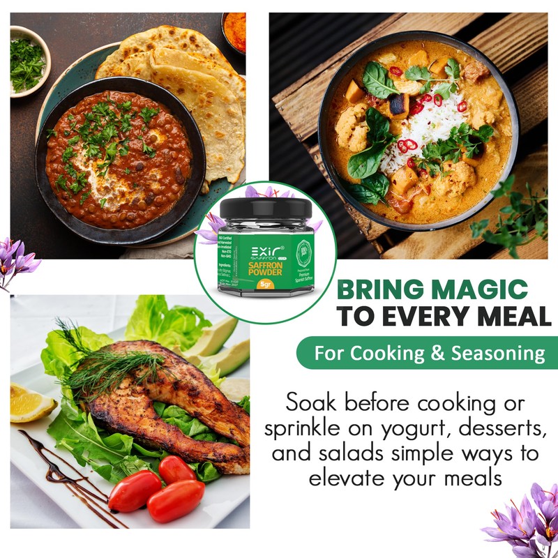 EXIR, Pure Spanish Saffron Powder (5-grams) - Spice Herb Seasoning