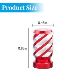 HZEL Car Tire Valve Stem Cap, 8PCS Dustproof Leak-Proof Vehicle Wheel Air Covers, Airtight Spiral Pattern Automotive Tyre Protector Decorative Accessories, Universal for SUV, Sedan, Truck (Red)