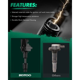 SCITOO Ignition Coil Coils Pack fits for Infiniti Q45 4.1L 1997 1998 1999 2000 2001 UF282 5C1171 C1122 set of 8