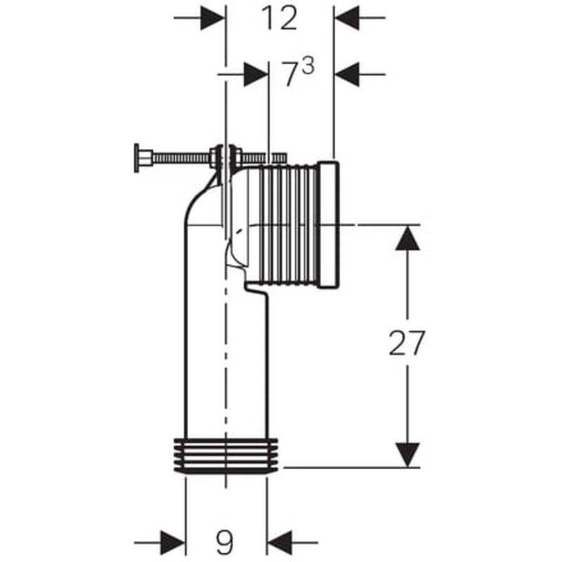 Geberit Water Connection Set for UP-SPK 12 cm for Geberit