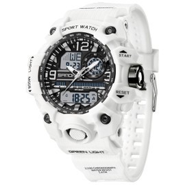 Women's Sports Watch Digital Watches for Ladies Tactical Watch Outdoor Military 5ATM Waterproof Watch Stopwatch Alarm LED Backlight Shockproof Analog Wrist Watches for Women