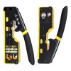 Pinza Ponchadora Crimpadora Pass Through RJ11 RJ45 Engarzado Herramienta Profesional