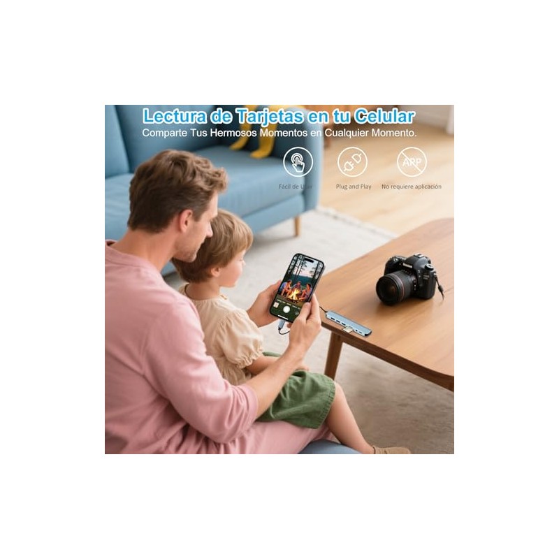 HeiLuon Hub USB C 8 en 1,USB 3.0 con Jack