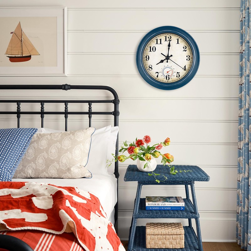 Wall Clock Battery Operated Silent Small Rustic Wall Clocks for