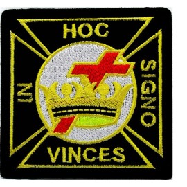DEURA Masonic Knights Templar Embroidered Emblem Iron-On or Sew Patch 3"