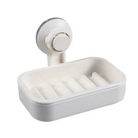 Cabilock Sink Sponge Tray Stainless Steel Shelf Soap Dispenser Shower Soap Dish Soap Drain Basket Soap Dispenser Soap Box Suction Cup Soap Holder White