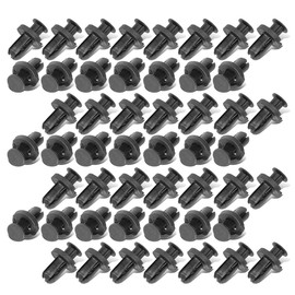 Auto Dynasty 50Pcs 10mm Nylon Universal Push Pin Clip Rivets Fasteners Retainer Kit Compatible with Automative Car Body Door Bumper
