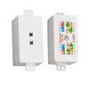 2Pcs Cat6 Junction Box RJ45 Ethernet Coupler High Speed Punch