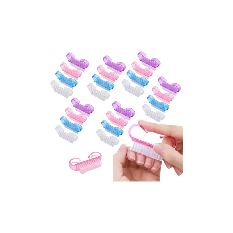 24 Cepillos Para Manicure Elimina Residuos Quita Polvo Uñas