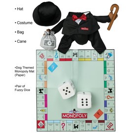 California Costumes Mr. Monopoly Dog Costume | Board Game Pet Costumes M
