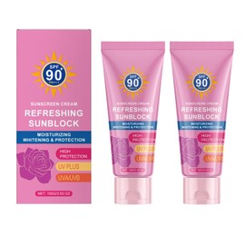 2 Stück Sun Lotion SPF 90+, Anti-Age Sun Protection, Light Invisible Sunscreen, Physical Sunscreen, Erfrischend und Nicht Klebrig, Schützt die Haut, Für alle Hauttypen Geeignet