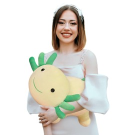 JANCLF Axolotl Stuffed Animal Plush Toy,Cute Soft Salamander Plush Pillow,Kawaii Plushies Doll Toy for Kids (Green,11 inch)