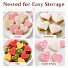 10-Piece Stainless Steel Heart Cookie Cutter Set for Baking, Holiday