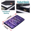 BVYA 2 Pcs Upgraded 10 Pockets PU Server Book Organizer,